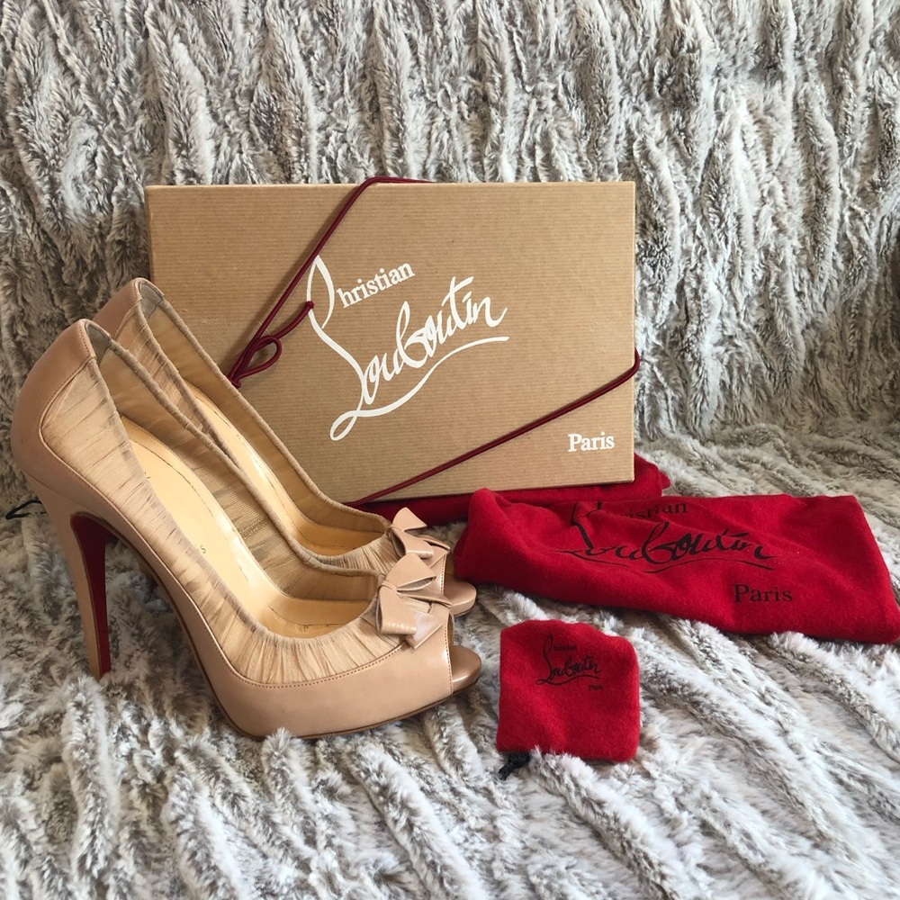 Christian Louboutin Angelique 120 KID/chiffon